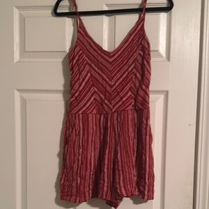 Red Striped One Piece